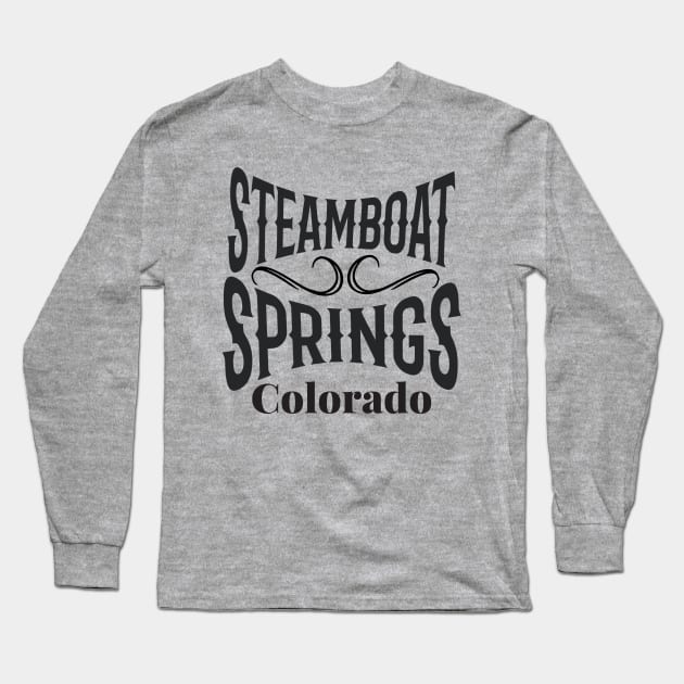 Steamboat Springs Resort Colorado U.S.A. Steamboat Springs makes skiers and snowboarders of all skill levels feel at home. Long Sleeve T-Shirt by Papilio Art